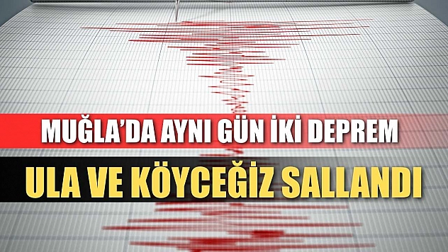 Muğla'da Aynı Gün İki Deprem: Ula ve Köyceğiz Sallandı
