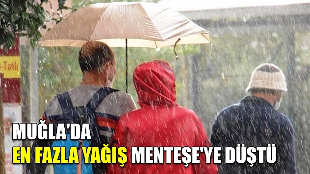 Muğla'da en fazla yağış Menteşe'ye düştü