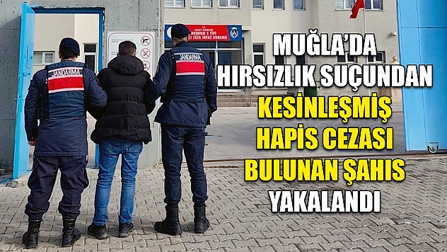 Muğla'da Hırsızlık suçundan kesinleşmiş hapis cezası bulunan şahıs yakalandı