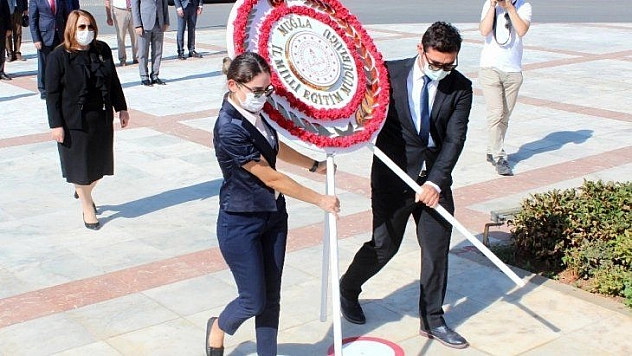 Muğla'da İlköğretim Haftası sade bir törenle kutlandı