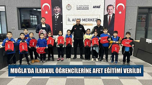Muğla'da ilkokul öğrencilerine afet eğitimi verildi