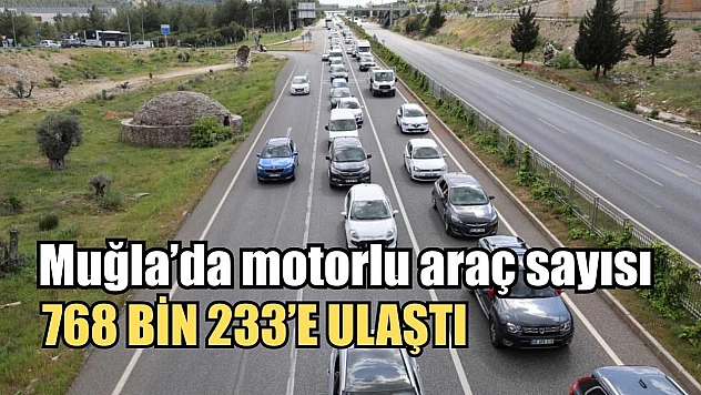 Muğla'da motorlu araç sayısı 768 bin 233'e ulaştı