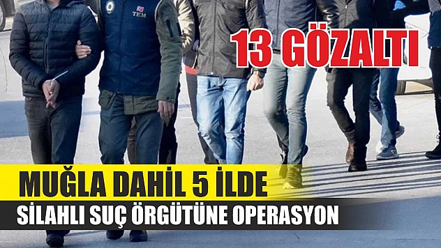Muğla Dahil 5 İlde Silahlı Suç Örgütüne Operasyon: 13 Gözaltı