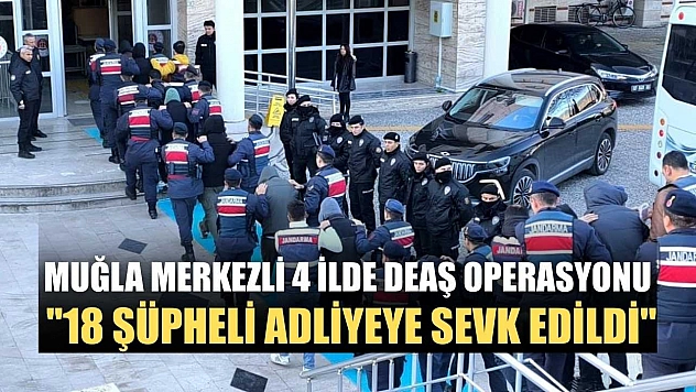 Muğla merkezli 4 ilde DEAŞ operasyonu: '18 şüpheli adliyeye sevk edildi'