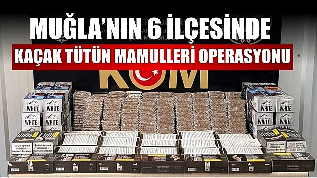 Muğla'nın 6 ilçesinde kaçak tütün mamulleri operasyonu
