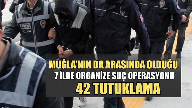 Muğla'nın da arasında olduğu 7 İlde organize suç operasyonu: 42 tutuklama