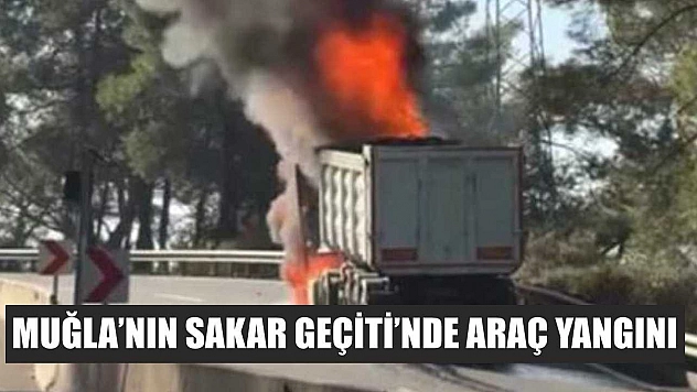 Muğla'nın Sakar Geçiti'nde araç yangını
