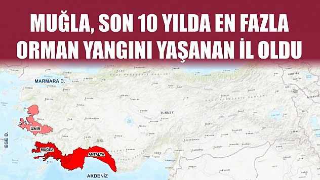 Muğla, Son 10 Yılda En Fazla Orman Yangını Yaşanan İl Oldu