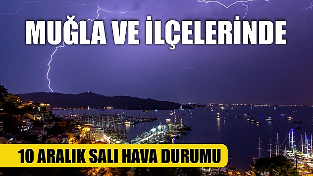 Muğla ve İlçelerinde 10 Aralık Salı Hava Durumu