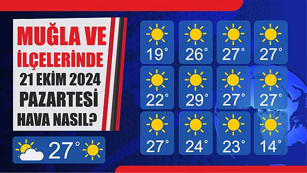 Muğla ve İlçelerinde 21 Ekim 2024 Pazartesi Hava Nasıl Olacak?