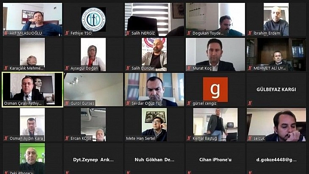 Online toplantıyla sektör sorunları konuşuldu