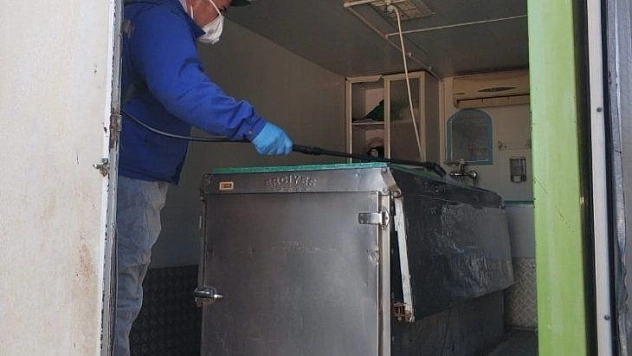 Ortaca'da Korana virüsle mücadele için dezenfekte çalışmalarına devam ediyor