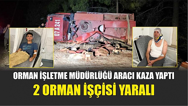 Orman İşletme Müdürlüğü Aracı Kaza Yaptı: 2 Orman İşçisi Yaralı