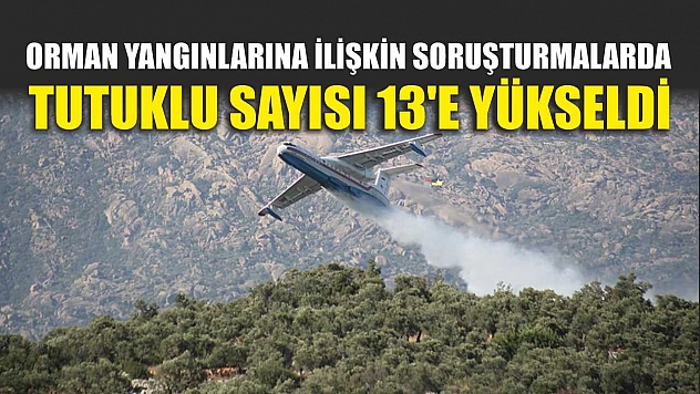 Orman yangınlarına ilişkin soruşturmalarda tutuklu sayısı 13'e yükseldi