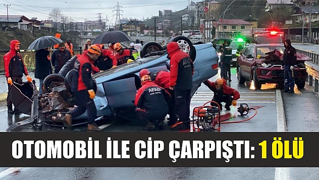 Otomobil ile cip çarpıştı: 1 ölü