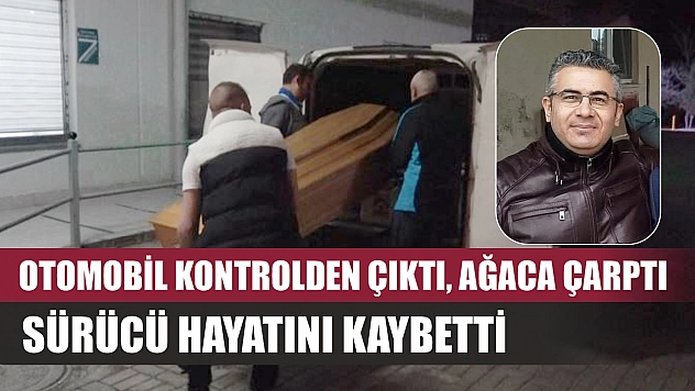 Otomobil kontrolden çıktı, ağaca çarptı: Sürücü hayatını kaybetti