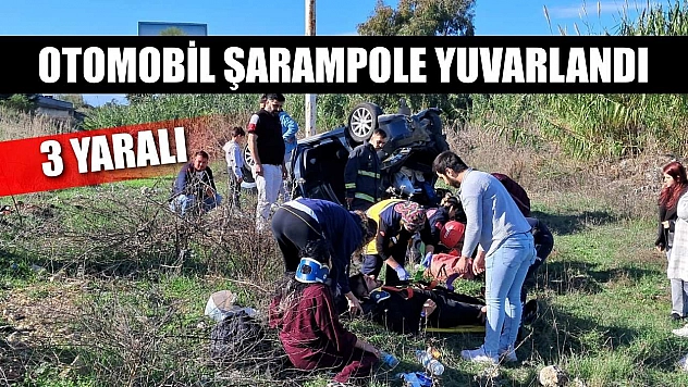 Otomobil şarampole yuvarlandı: 3 yaralı