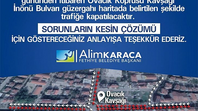Ovacık Köprüsü Kavşağı'nda altyapı çalışması yapılacak