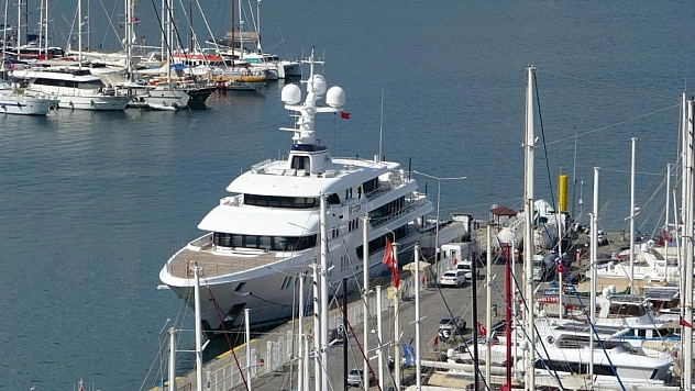 Rus milyarderin lüks Yatı 'Aurora' Fethiye'de