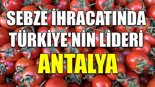 Sebze ihracatında Türkiye'nin lideri Antalya