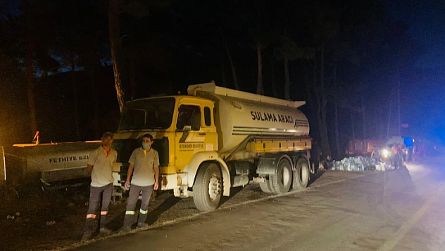 Seydikemer'den Fethiye'ye destek