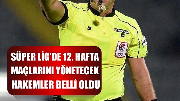 Süper Lig'de 12. hafta maçlarını yönetecek hakemler belli oldu