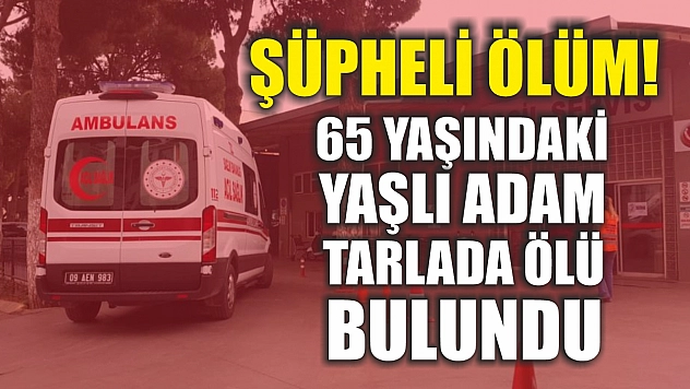 Şüpheli ölüm! 65 yaşındaki yaşlı adam tarlada ölü bulundu