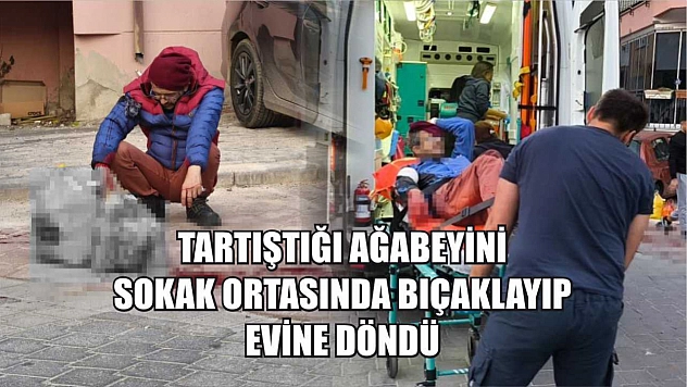 Tartıştığı ağabeyini sokak ortasında bıçaklayıp evine döndü