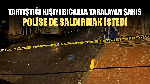 Tartıştığı kişiyi bıçakla yaralayan şahıs, polise de saldırmak istedi