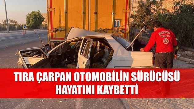 Tıra çarpan otomobilin sürücüsü hayatını kaybetti