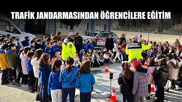 Trafik jandarmasından öğrencilere eğitim