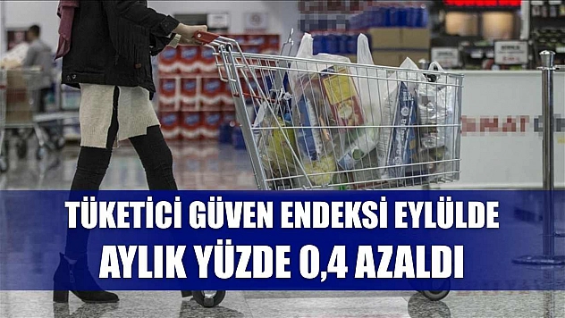 Tüketici güven endeksi eylülde aylık yüzde 0,4 azaldı