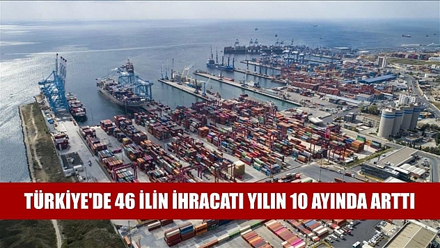 Türkiye'de 46 ilin ihracatı yılın 10 ayında arttı