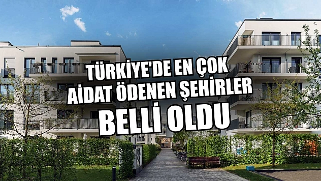 Türkiye'de en çok aidat ödenen şehirler belli oldu