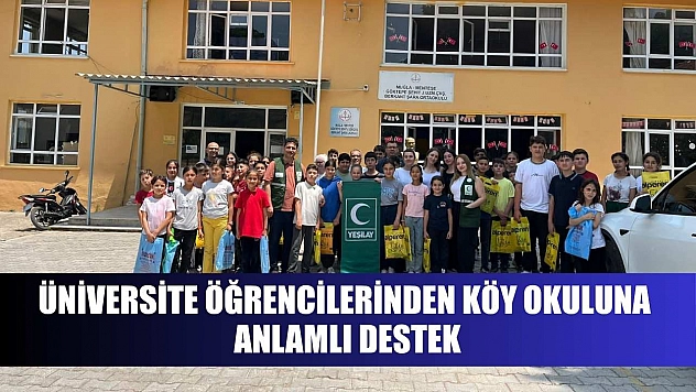 Üniversite öğrencilerinden köy okuluna anlamlı destek