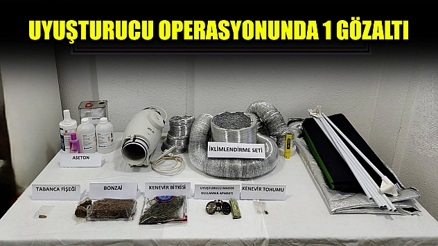 Uyuşturucu operasyonunda 1 gözaltı