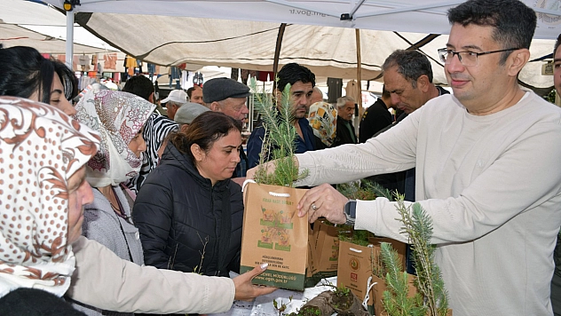 Vatandaşlara fidan dağıtımı yapıldı
