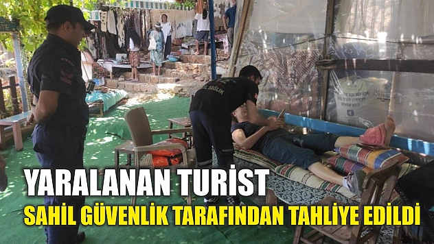 Yaralanan Turist Sahil Güvenlik Tarafından Tahliye Edildi