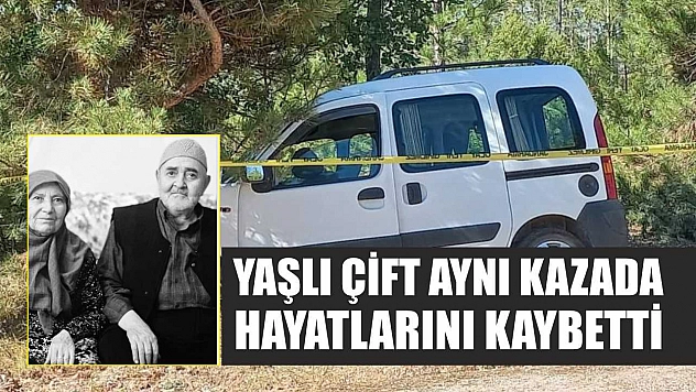 Yaşlı çift aynı kazada hayatlarını kaybetti