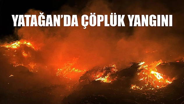 Yatağan'da çöplük yangını