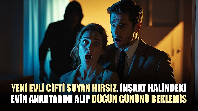 Yeni evli çifti soyan hırsız, inşaat halindeki evin anahtarını alıp düğün gününü beklemiş