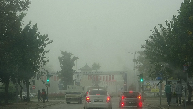 Yoğun sis zorluk çektirdi