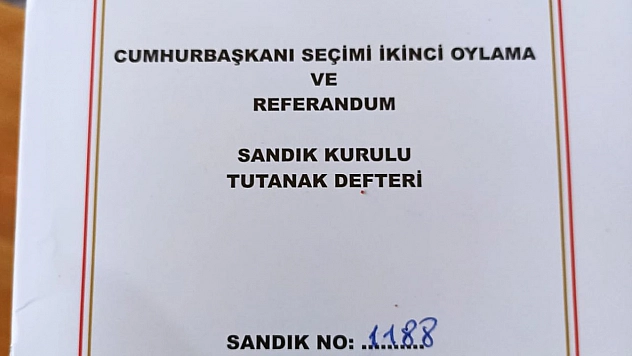 YSK Tutanak Defterinde 'İkinci Tur' İbaresi