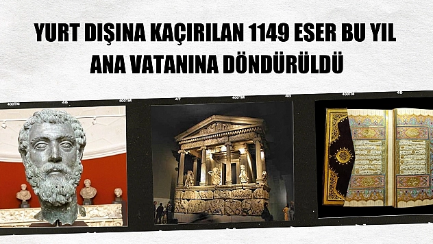 Yurt dışına kaçırılan 1149 eser bu yıl ana vatanına döndürüldü