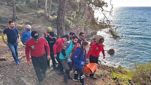 Yürüyüş yaparken yaralanan vatandaş için ekipler seferber oldu