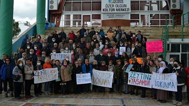 Zeytinliklerin madenciliğe açılması protesto edildi