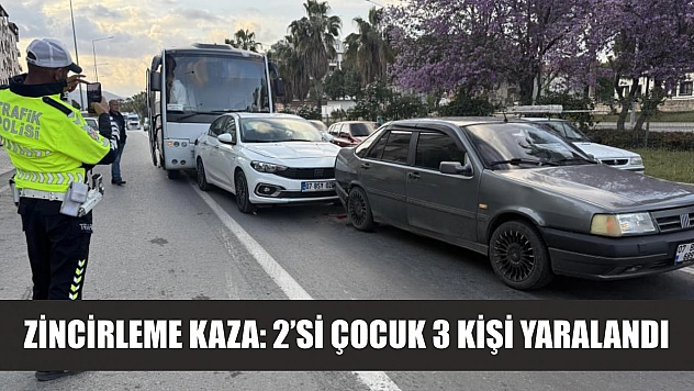 Zincirleme kaza: 2'si çocuk 3 kişi yaralandı