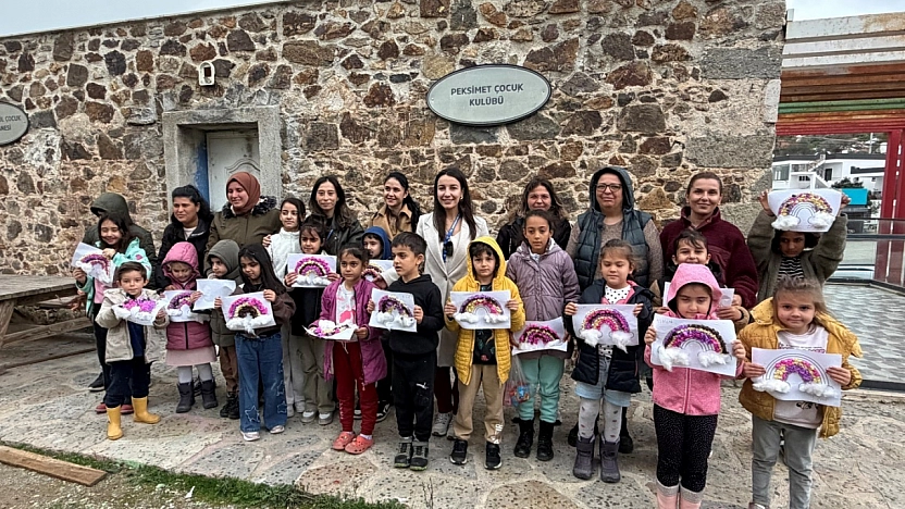 Bodrum'da Gökkuşağı Sanat Atölyesi yoğun ilgi gördü