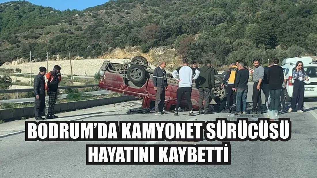 Bodrum'da kamyonet sürücüsü hayatını kaybetti