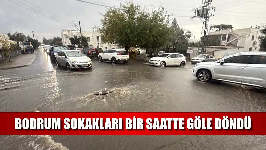 Bodrum sokakları bir saatte göle döndü